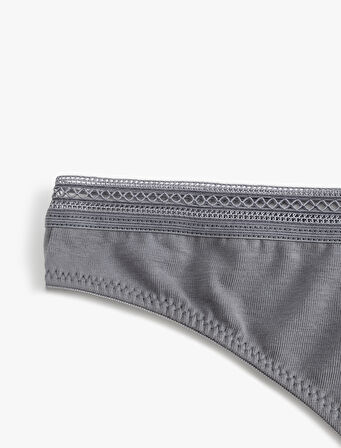 Pamuklu String Külot Dantelli