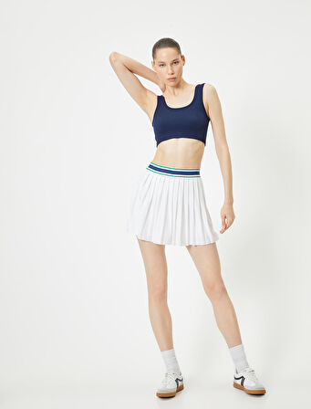 Spor Yarım Atlet Dikişsiz Fitilli Slim Fit Kapsız