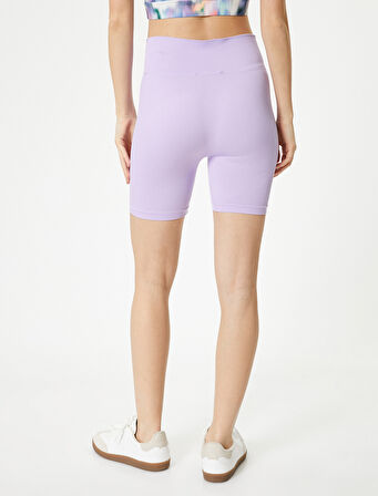 Spor  Dikişsiz Biker Tayt Yüksek Bel Slim Fit