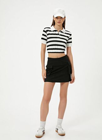 Koton Polo Yaka Ekru Kadın T-Shirt 4SAL10809IK