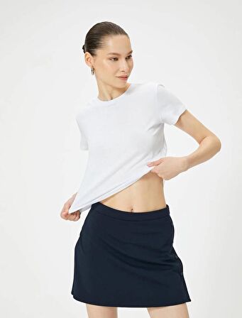 4SAL10851IK Koton Kadın T-shirt EKRU
