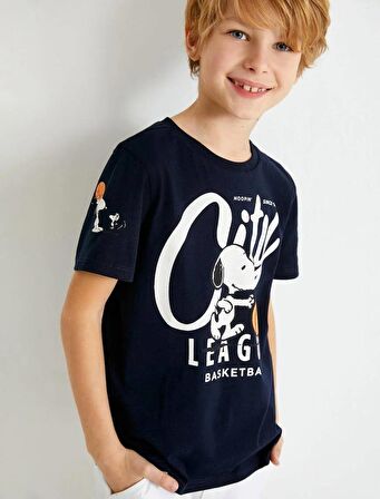 4SKB10709TK Koton Erkek Çocuk T-shirt LACİVERT