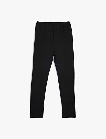 Basic Tayt Beli Lastikli Kumaş Detaylı