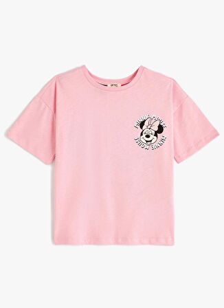 Koton Baskılı Pembe Kadın T-Shirt 4SKG10422AK