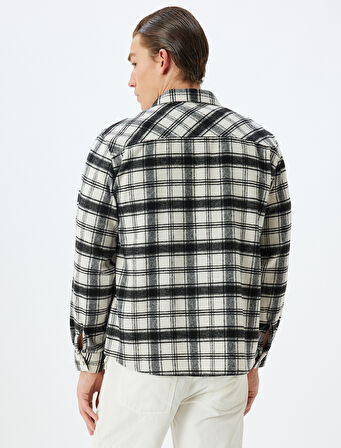 Oduncu Gömleği Uzun Kollu Cep Detaylı Pamuk Karışımlı