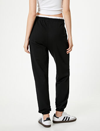 Jogger Eşofman Altı Çift Bel Detaylı Cepli Rahat Kalıp