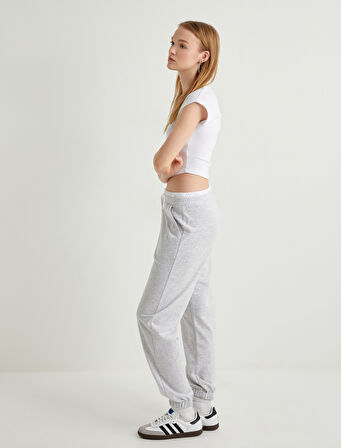 Jogger Eşofman Altı Çift Bel Detaylı Cepli Rahat Kalıp