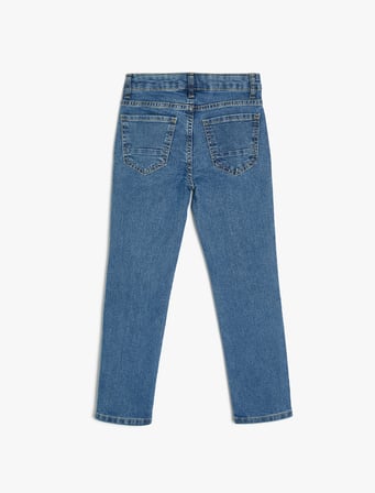 Normal Bel Dar Paça Kot Pantolon - Slim Jean