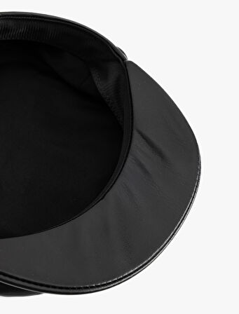 Kasket Şapka Suni Deri