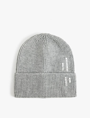 Slogan Baskılı Bere Katlı