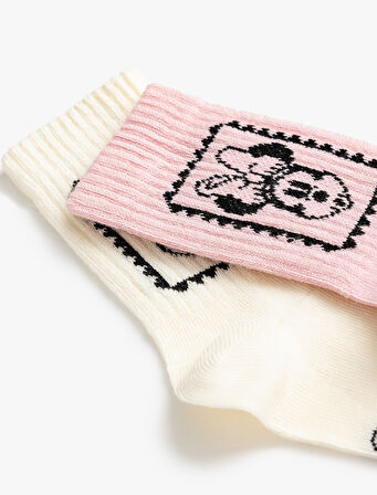 2'li Minnie Mouse Baskılı Çorap Lisanslı