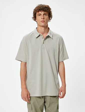 Polo Yaka Tişört Slim Fit Kısa Kollu Pamuklu