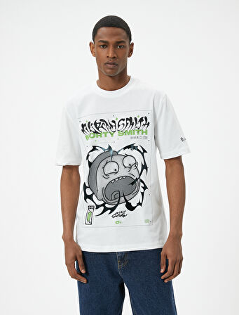Rick and Morty Tişört Lisanslı Kısa Kollu Bisiklet Yaka Pamuklu