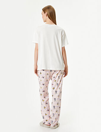 Looney Tunes Pijama Takımı Lisanslı Baskılı Kısa Kollu