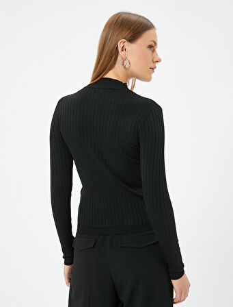 Balıkçı Yaka Triko Kazak Uzun Kollu Slim Fit