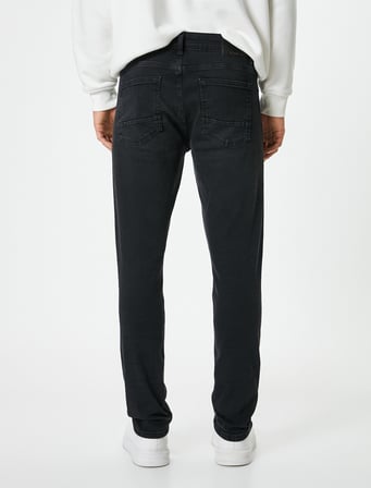 Standart Bel Slim Fit Pamuklu Kot Pantolon - Brad Jean