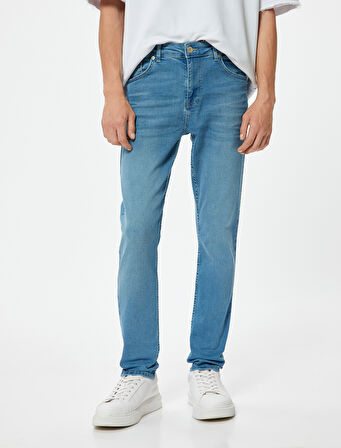 Standart Bel Skinny Fit Kot Pantolon - Michael Jean
