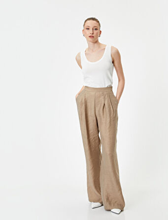 U Yaka Atlet Kalın Askılı Viskon Karışımlı Standart Kesim