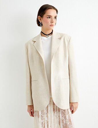 Blazer Ceket Fleto Cepli