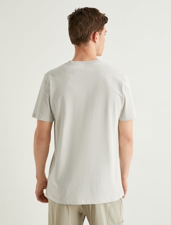 Basic Tişört Slim Fit Bisiklet Yaka Kısa Kollu 