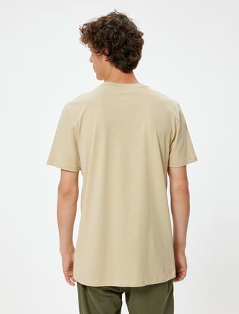Basic Tişört Slim Fit Bisiklet Yaka Kısa Kollu 