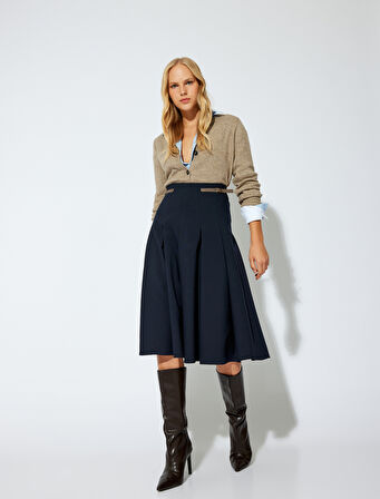 Triko Hırka Uzun Kollu Yuvarlak Yaka Düğmeli