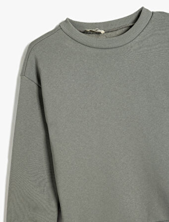 Basic Sweatshirt Uzun Kollu Bisiklet Yaka