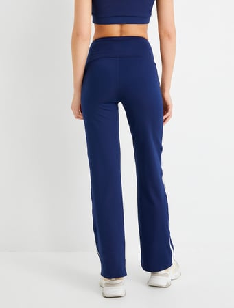 İspanyol Paça Tayt Renk Bloklu Yüksek Bel Slim Fit