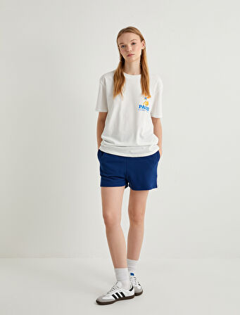 Tweety Tişört Lisanslı Arkası Baskılı Kısa Kollu Bisiklet Yaka Pamuklu