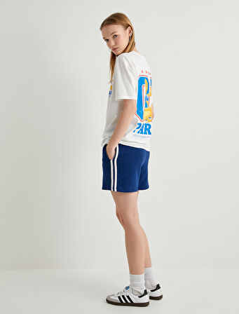 Tweety Tişört Lisanslı Arkası Baskılı Kısa Kollu Bisiklet Yaka Pamuklu