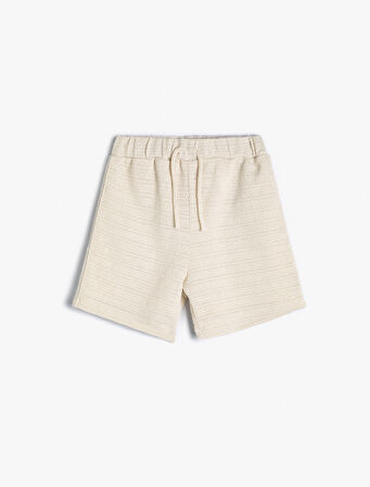 Tüvit Şort Beli Bağlamalı 