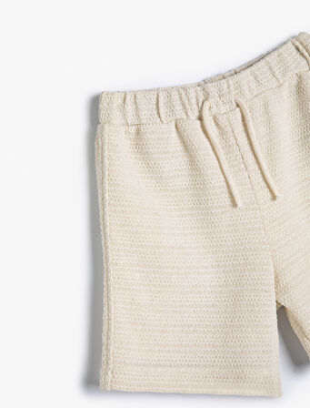 Tüvit Şort Beli Bağlamalı 