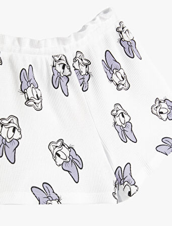 Daisy Duck Şort Cepli Beli Lastikli