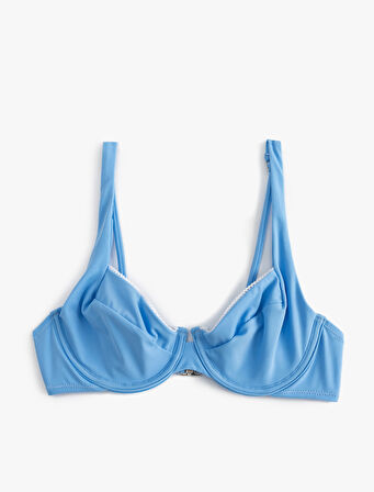 Bikini Üstü Dantel Şeritli Balenli