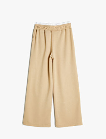Basic Bol Paça Pantolon Cepli Çift Bel Detaylı