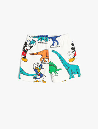 Mickey Mouse Şort Lisanslı Beli Lastikli Pamuklu