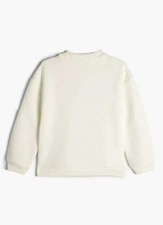 Koton Baskılı Kadın Ekru Sweatshırt 5WKG10052AK