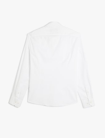 Pamuklu Düğmeli Yaka Slim Fit Uzun Kollu Gömlek