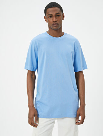 Basic Tişört Bisiklet Yaka Kısa Kollu Pamuklu