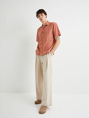 Baggy Pantolon Kumaş Düğmeli Chino Cep Detaylı Rahat Kesim