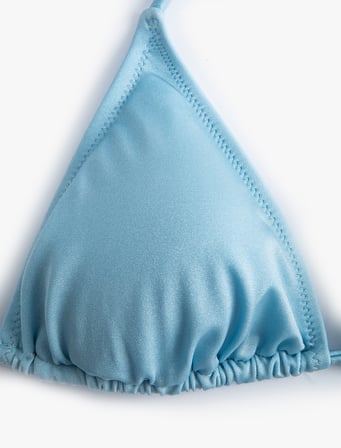 Üçgen Bikini Üstü İnce Askılı Boyundan Bağlamalı
