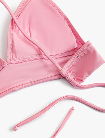 Bralet Bikini Üstü Arkası Çapraz Askılı V Yaka