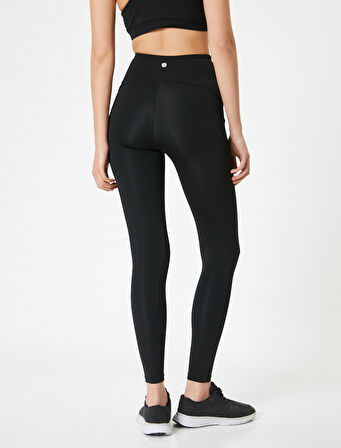 Spor Tayt Yüksek Bel Slim Fit Parçalı Dikiş Detaylı