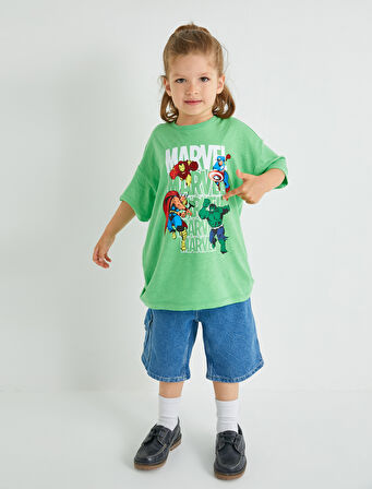 Marvel Tişört Kısa Kollu Lisanslı Bisiklet Yaka Pamuklu