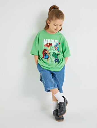 Marvel Tişört Kısa Kollu Lisanslı Bisiklet Yaka Pamuklu