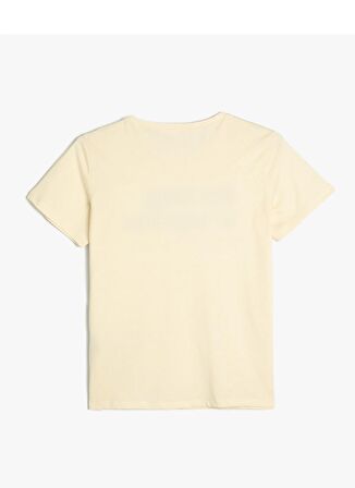 Koton Baskılı Bej Erkek T-Shirt 4SKB10745TK