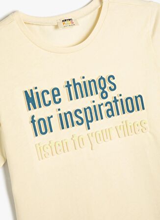 Koton Baskılı Bej Erkek Çocuk  T-Shirt 4SKB10745TK