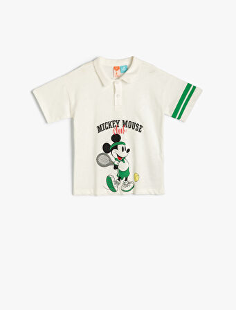 Mickey Mouse Tişört Polo Yaka Lisanslı Kısa Kollu