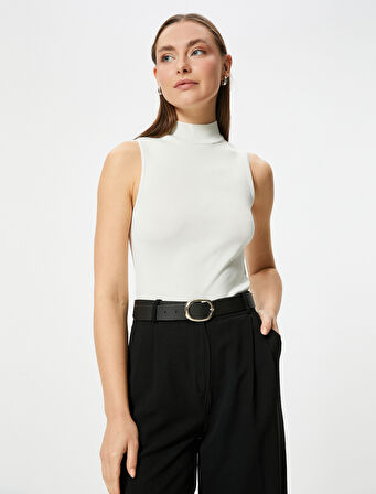 Kolsuz Balıkçı Yaka Basic Triko Üst