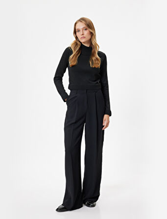 Triko Dik Yaka Kazak Uzun Kollu